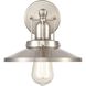 English Pub Vanity Light Wall Light in Satin Nickel