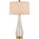 Zyphyrine 34 inch 150 watt Clear/Gold/Antique Brass Table Lamp Portable Light