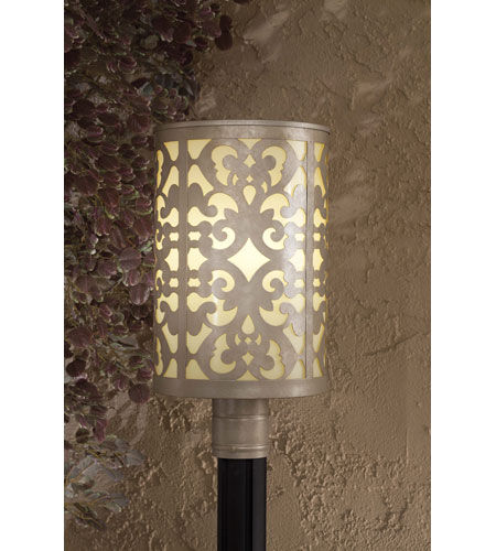 Nanti 1 Light 18.5 inch Nanti Chanpagne Silver Outdoor Post Mount Lantern, The Great Outdoors