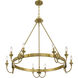 Sullivan 10 Light 40 inch Warm Brass Chandelier Ceiling Light