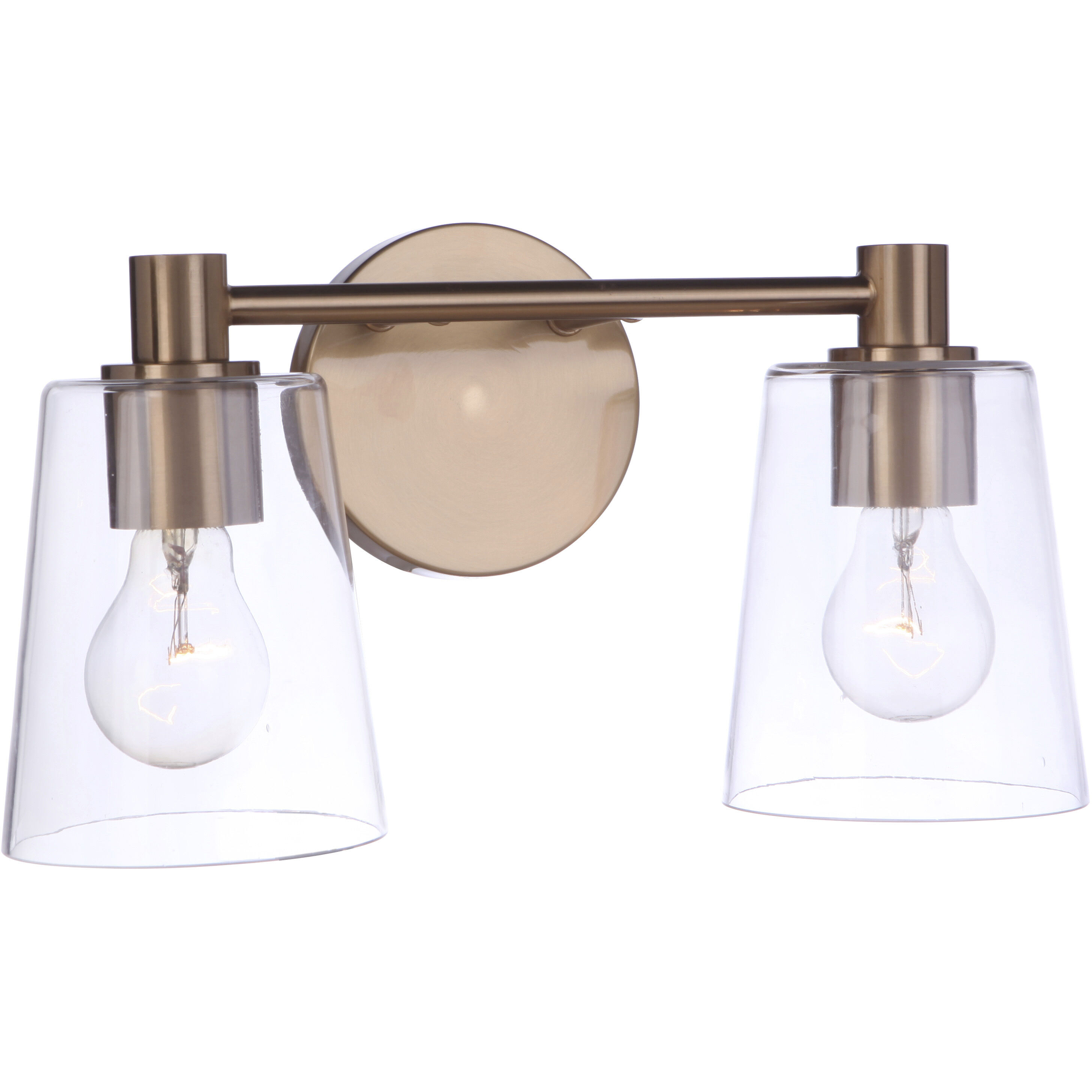 Emilio 2 Light 15 inch Satin Brass Vanity Light Wall Light