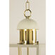 June 4 Light 12 inch Aged Brass and Soft Cream Indoor Lantern Pendant Ceiling Light