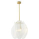 Hibis 1 Light 15.75 inch Antique Brass and Clear Glass Pendant Ceiling Light