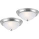 Madison 1 Light 11 inch Brushed Pewter Flush Mount Ceiling Light, Twin Pack