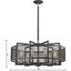 Slatington 9 Light 28 inch Dark Graphite with Brushed Nickel Chandelier Ceiling Light