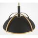Yorkshire 2 Light 14 inch Dark Matte Black and Legacy Brass Pendant Ceiling Light