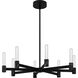 Adler 30 inch Matte Black Chandelier Ceiling Light