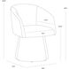 Etta Copley Cognac Swivel Dining Armchair