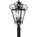 Great Outdoors Brixton Ivey 3 Light 28.25 inch Coal / Honey Gold Highlight Outdoor Post, The Great Outdoors