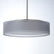 Prime LED 16 inch Satin Nickel Single Pendant Ceiling Light in White Organza