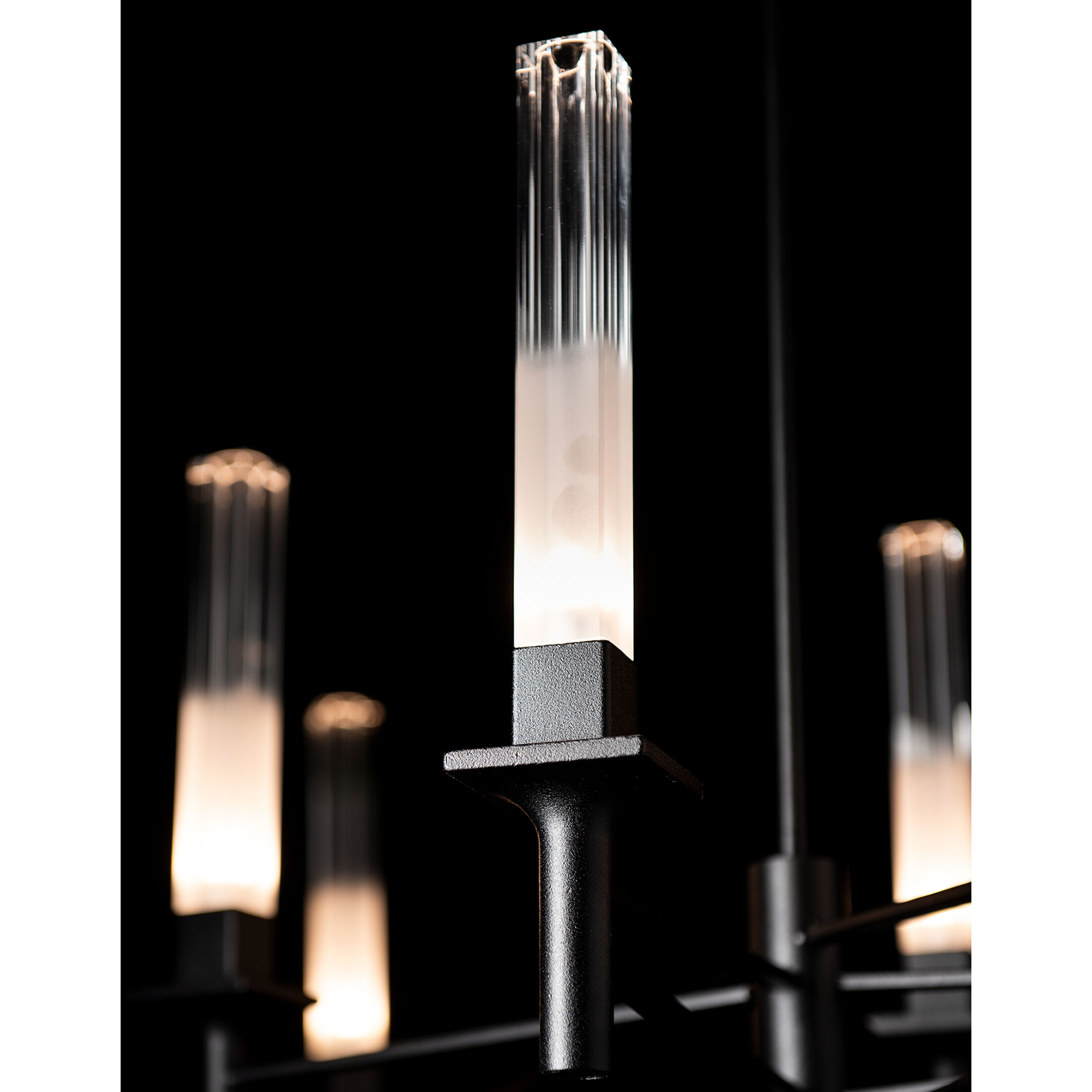 Truss 6 Light 49.5 inch Black Linear Chandelier Ceiling Light