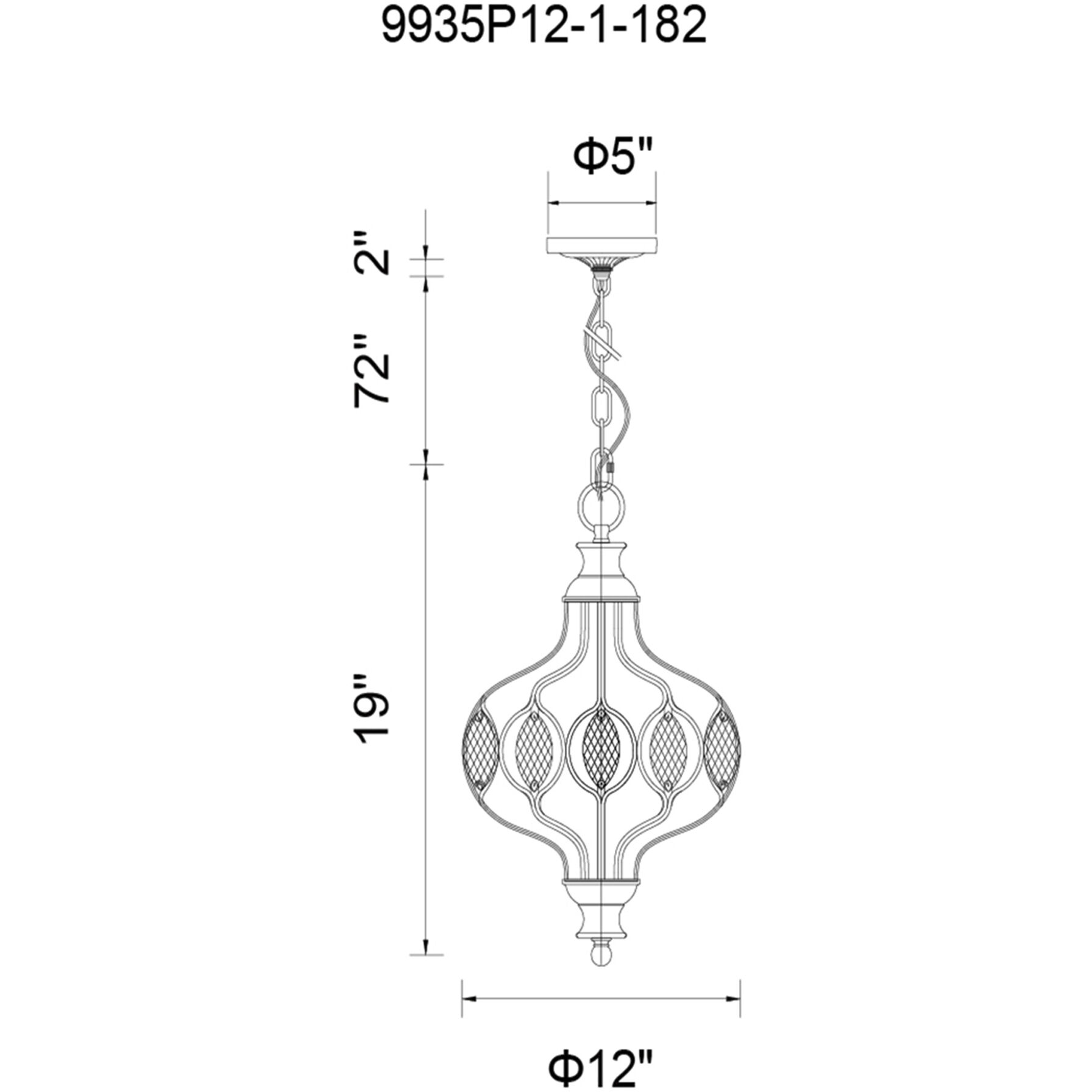 Altair 1 Light 12 inch Antique Bronze Chandelier Ceiling Light