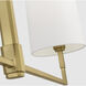 TOB by Thomas O'Brien Danica 2 Light 50 inch Burnished Brass Linear Chandelier Ceiling Light