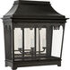 Rudolph Colby Rosedale Grand 3 Light 25.5 inch French Rust Outdoor Wall Lantern, Wide