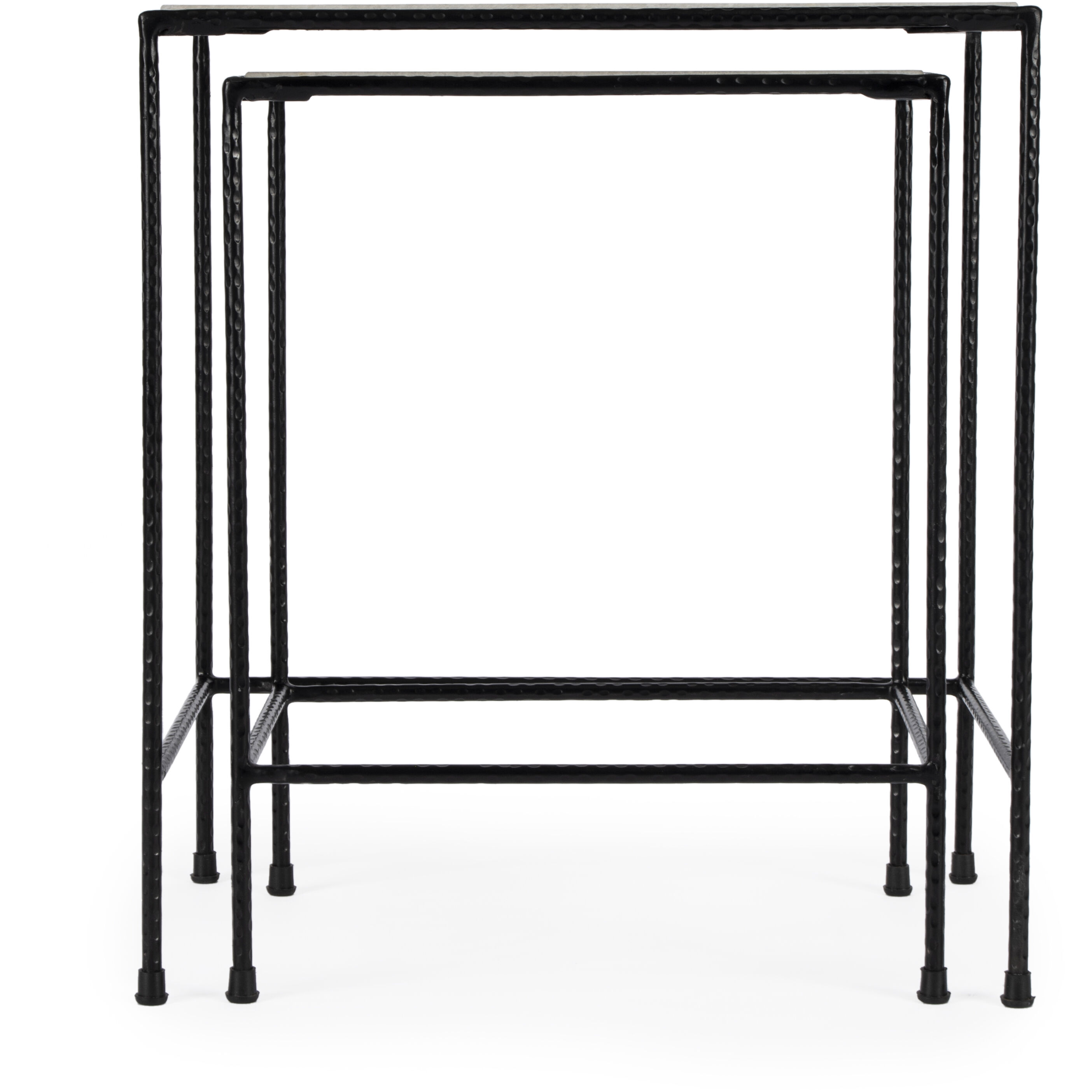Carrera Marble 25 X 22 inch Metalworks Nesting Table