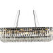 Maxime 16 Light 28 inch Black and Clear Linear Chandelier Ceiling Light in Royal Cut
