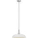 Amber Lewis Cyrus LED 15.5 inch Polished Nickel and Matte White Pendant Ceiling Light