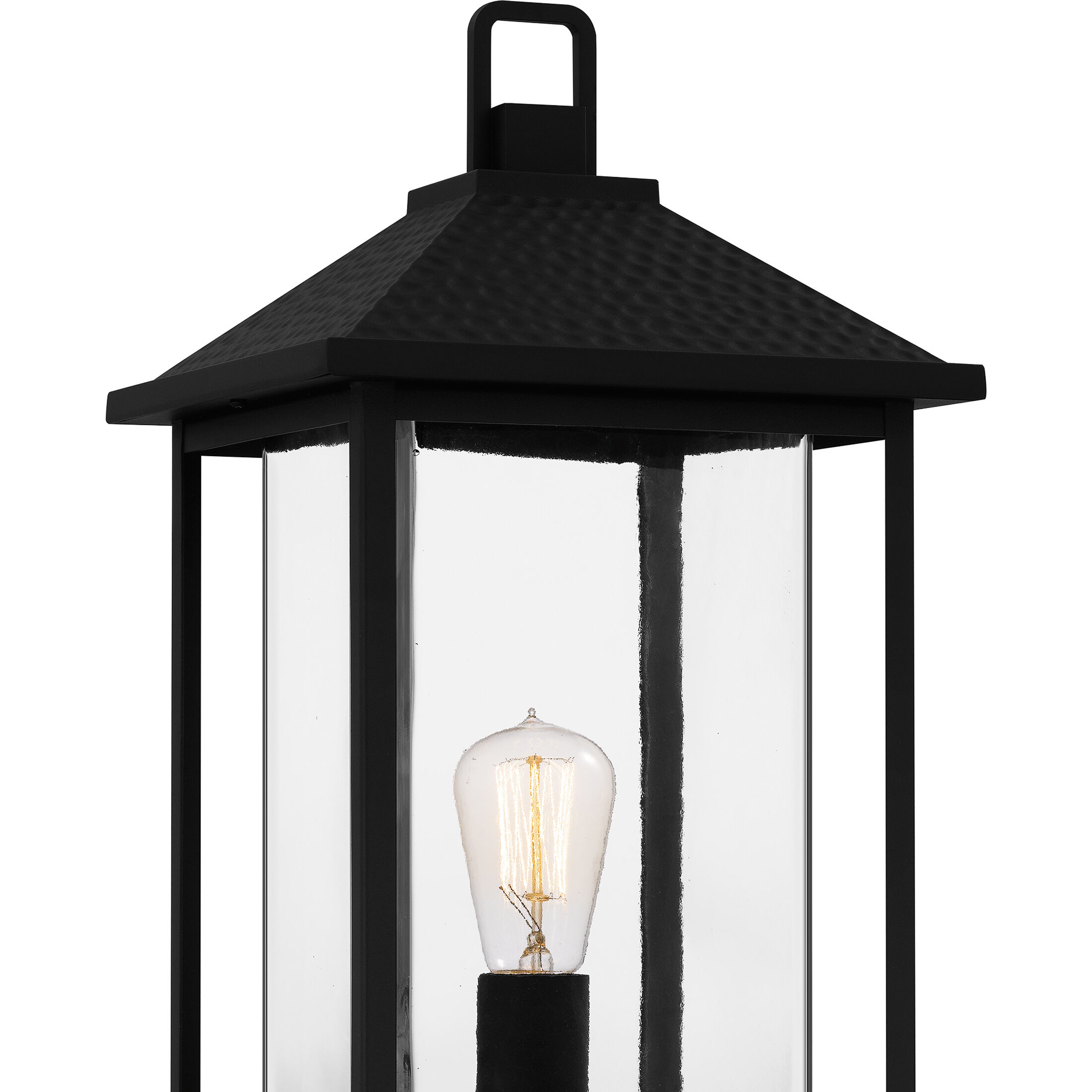 Fletcher 1 Light 21 inch Earth Black Outdoor Post Lantern