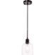 Gabe 1 Light 6 inch Black Pendant Ceiling Light