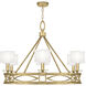 Cienfuegos 6 Light 39.5 inch Gold Chandelier Ceiling Light