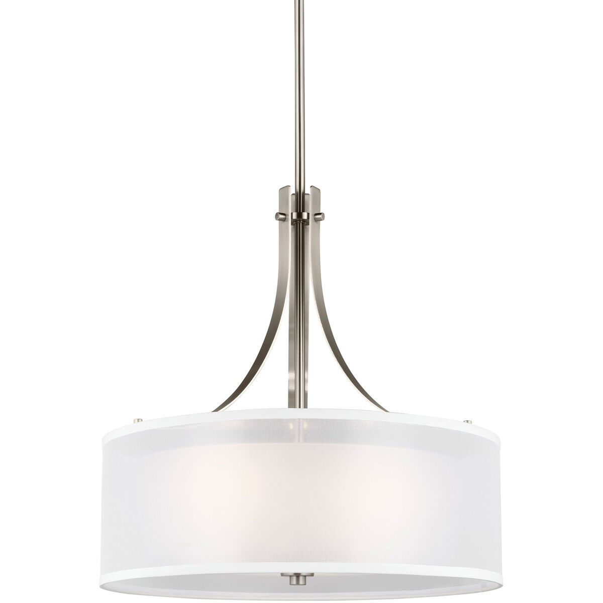 Elmwood Park 3 Light 19 inch Brushed Nickel Pendant Ceiling Light