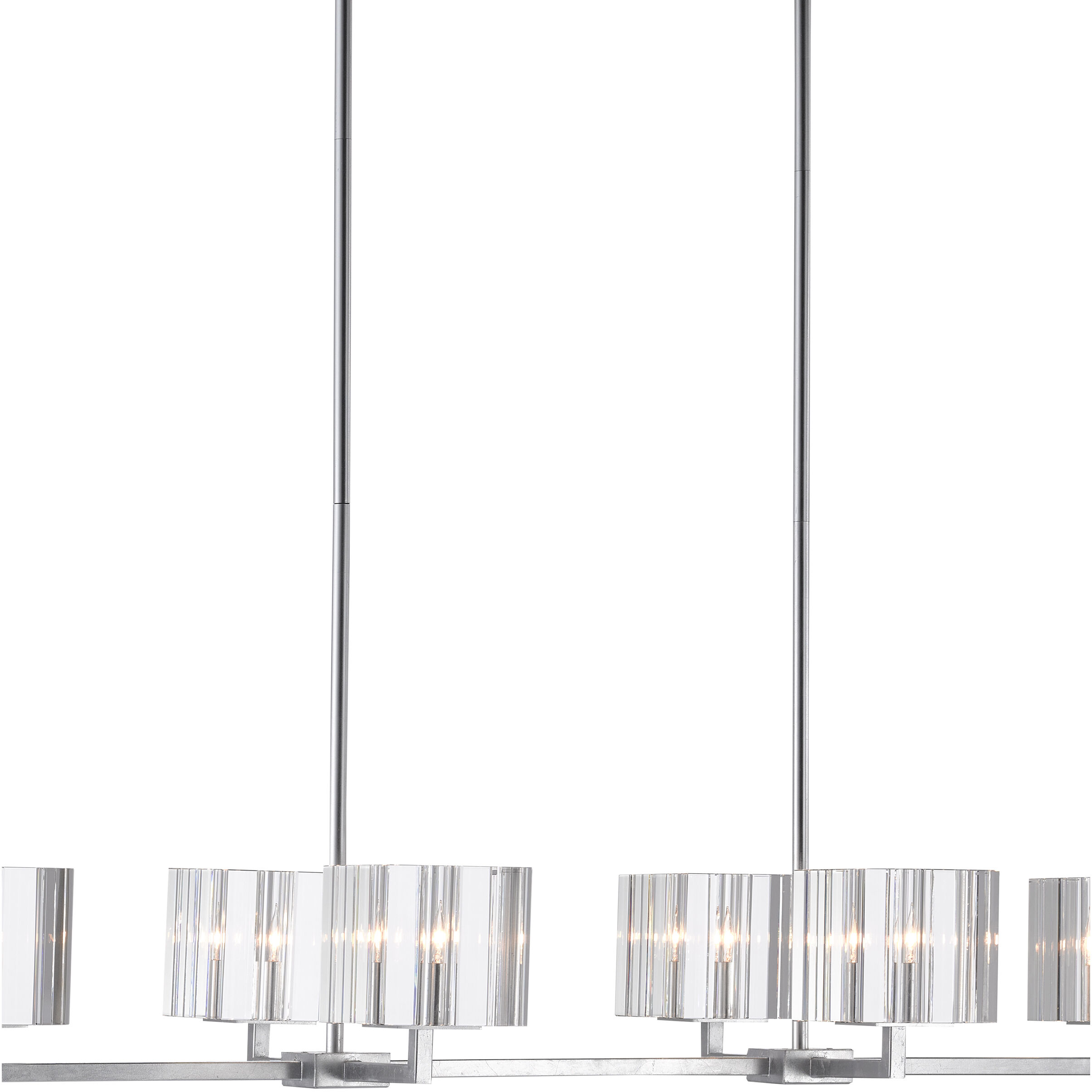 Valerio 6 Light 48 inch Silver Leaf Chandelier Ceiling Light