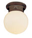 Dash 1 Light 6 inch Rubbed Oil Bronze Flushmount Ceiling Light
