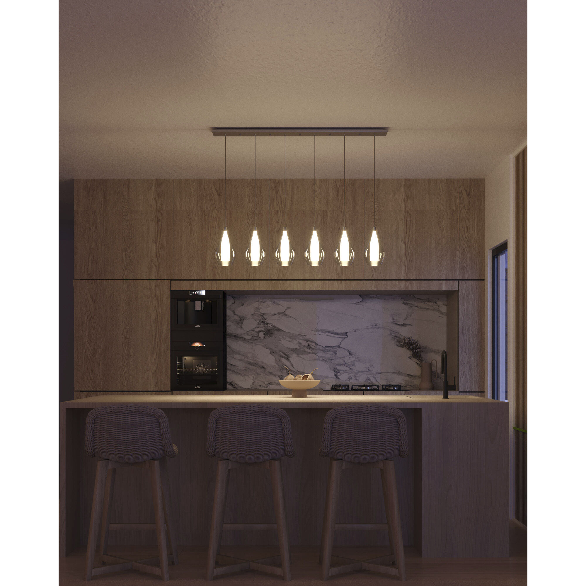 Victoria Multi Pendant Ceiling Light in Chrome