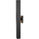Troy 2 Light 24 inch Black Outdoor Wall Sconce
