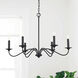Vincent 6 Light 32 inch Black Iron Chandelier Ceiling Light