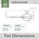 Overton 60 inch Matte Black Outdoor Ceiling Fan