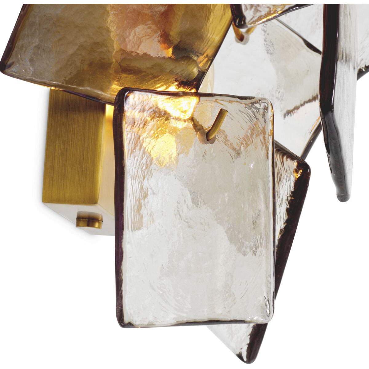 Bitmore 2 Light 13.98 inch Antique Brass and Light Smoke Glass Wall Lamp Wall Light