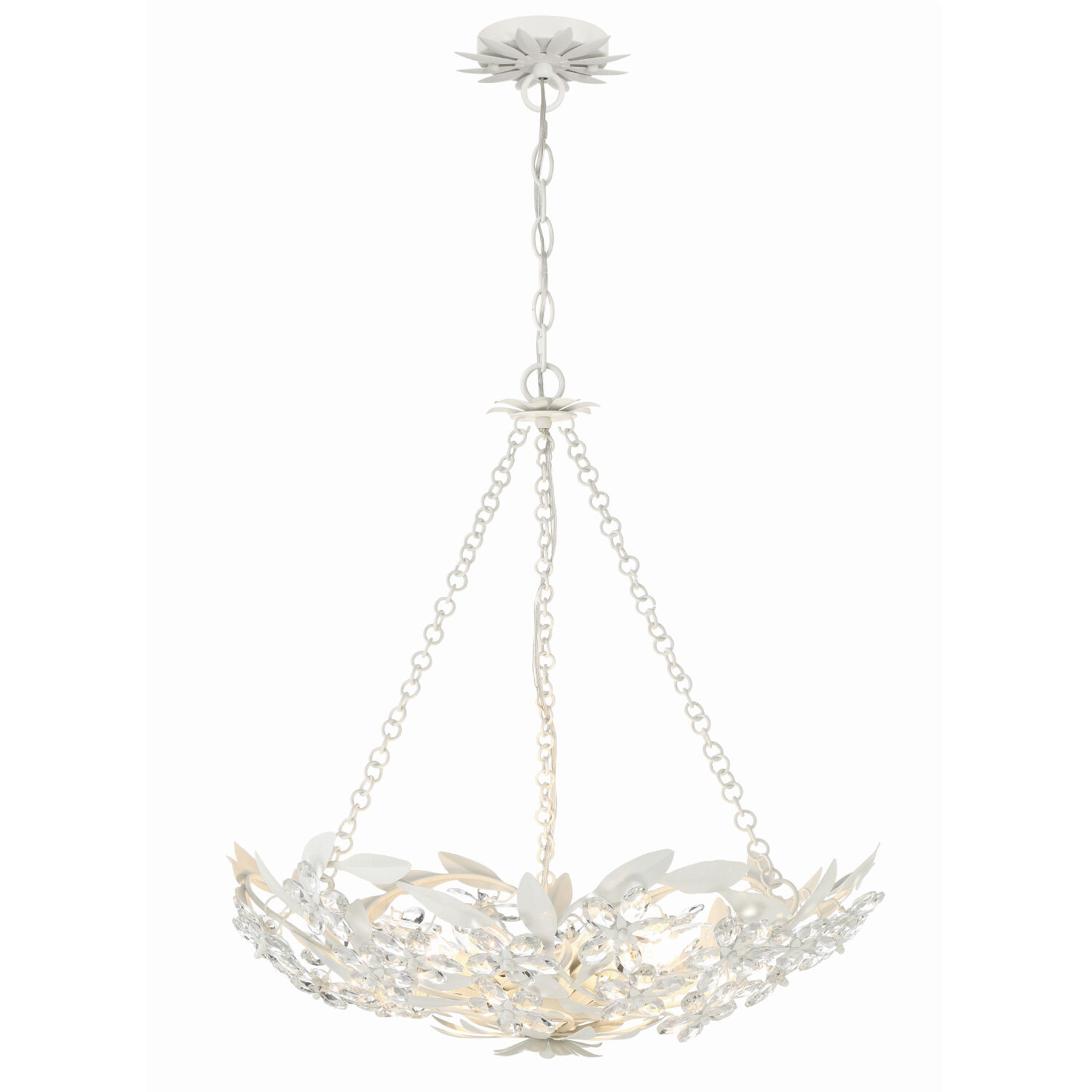 Marselle 6 Light 24 inch Matte White Chandelier Ceiling Light