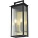 Kannon 2 Light 19 inch Black Outdoor Wall Sconce