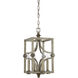 Structure 4 Light 9 inch Aged Steel Pendant Ceiling Light