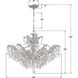 Maria Theresa 6 Light 29 inch Polished Chrome Chandelier Ceiling Light in Clear Swarovski Strass