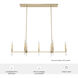 Sunjai 7 Light 48 inch Alturas Gold Linear Chandelier Ceiling Light