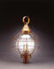 Round Onion 1 Light 30 inch Dark Brass Post Lamp in Clear Glass, One 75W Medium
