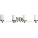 Folsham 4 Light 34 inch Brushed Nickel Bath Vanity Wall Light, Design Series