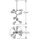 Blossom LED 31.8 inch Novel Brass Chandelier Ceiling Light in 2700K LED, Modern Vine