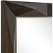 Diamond In The Rough 45 X 33 inch Dark Walnut Stain and Brass Mirror
