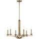 Trumbull 6 Light 26 inch Antique Brass Chandelier Ceiling Light