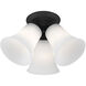 Ridgedale 3 Light 13 inch Black Semi-Flush Mount Ceiling Light