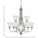 Harmony 9 Light 31 inch Satin Pewter Chandelier Ceiling Light