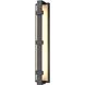 Crossroads 2 Light 24 inch Charcoal Black Outdoor Sconce