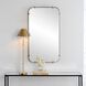Pali 47.5 X 27.13 inch Black Iron and Antiqued Brushed Gold Mirror