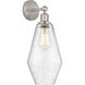 Edison Cindyrella 1 Light 7 inch Brushed Satin Nickel Sconce Wall Light in Seedy Glass