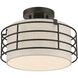 Blanchard 1 Light 12 inch English Bronze Semi Flush Mount Ceiling Light, Medium