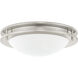 Ariel 2 Light 13 inch Brushed Nickel Flush Mount Ceiling Light