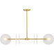 Sky Fall 4 Light 40 inch Brushed Gold Island Pendant Ceiling Light